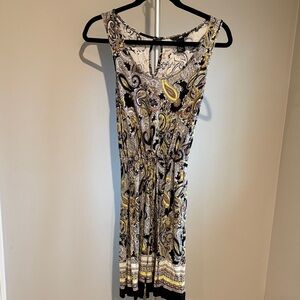 H&M Paisley Dress in Black, White, and Gold